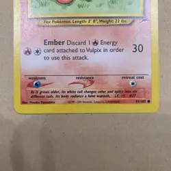 Vulpix Neo Destiny TCG Pokemon Card, 91/105 - Near Mint NM - Image 3