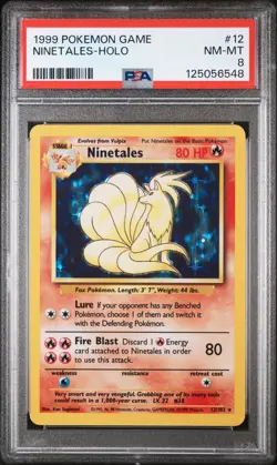 Ninetales-Holo #12 1999 Pokemon Game PSA 8 250001 - Image 1