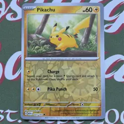 Pokemon - Pikachu 025/165 - Scarlet & Violet 151 - Reverse Holo - NM Pack Fresh - Image 2