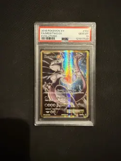 Pokemon Mewtwo EX Ultra Rare Full Art Holo 103/108 Evolutions PSA 10 - Image 1