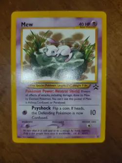Pokemon Mew Card 47 Promo Black Star Wizards of the Coast Near Mint - Image 1