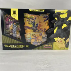 Pokemon Tag Team Pikachu & Zekrom GX Premium Collection Box New Factory Sealed - Image 1