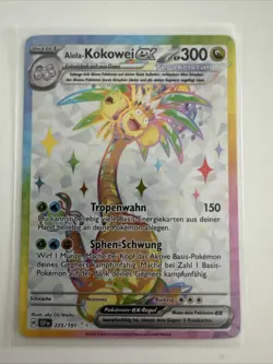 Pokemon Alola-Kokowei ex Full Art Sturmische Funken SSP 225/191 NM Deutsch - Image 1