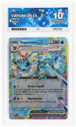 Pokemon TCG Vaporeon EX 023/131 Prismatic Evolutions ACE 10 - Image 1