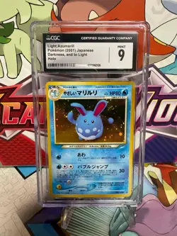 CGC 9 Light Azumarill No 184 Holo Rare - Japanese Neo - Pokemon TCG - SHIPS FAST - Image 1