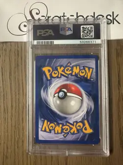 PSA 8 - Pokemon SCYTHER 17/130 - BASE SET 2 - FOIL Rare SWIRL - Image 2