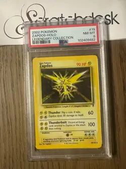 PSA 8 - Pokemon ZAPDOS 19/110 - LEGENDARY COLLECTION - HOLO FOIL Rare - Image 1