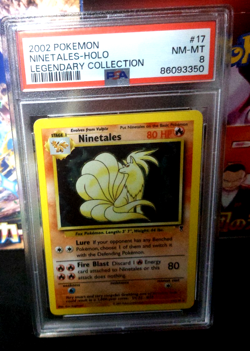 2002 Pokemon Ninetales Holo Legendary Collection #17 NM-MT PSA 8 - Image 1