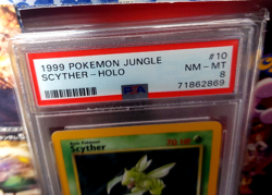 1999 Pokemon Jungle Scyther Holo #10 PSA 8 NM-MT - Image 2