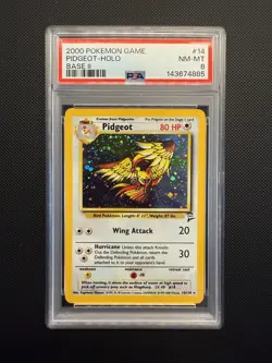 2000 Pokemon Game Base Ii #14 Pidgeot-Holo PSA 8 - Image 1