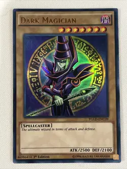 Yu-Gi-Oh Dark Magician YGLD-ENC09 Ultra Rare Fast Shipping 1ST EDITION - Image 1