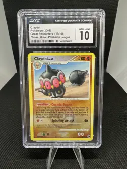 Claydol Pokemon (2008) Great Encounters - 15/106 Holo Pokemon League CGC 10 - Image 1