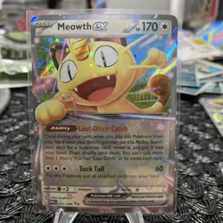 Pokemon Meowth EX 062/088 Double Rare Pokemon Perfect Order NM - Image 1