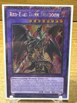 Red-Eyes Dark Dragoon RA02-EN021 1st Platinum Secret Rare NM Yugioh Card - Image 1