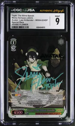 Weiss Schwarz Avatar CGC 9 Toph ATLA/WX04-024SP SP - Jessie Flower Auto - Image 1