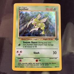 Scyther Jungle 10/64 Holo Unlimited Holo Rare Pokemon Card Gen 1 Basic - Image 1