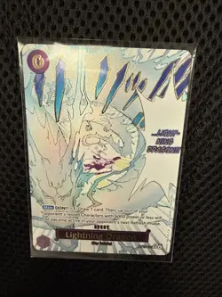 Lightning Dragon R OP15-077 Parallel Manga Kami's Island One Piece Card ENGLISH - Image 2