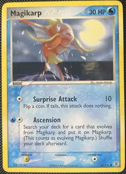 Magikarp 67/112 FireRed & LeafGreen Regular *DAMAGED* Pokemon Card - Image 1