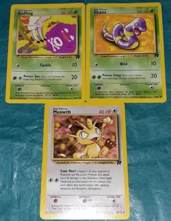 Pokemon TCG Vintage Lot Of 3 Cards Team Rocket Special WOTC MP-HP - Image 1