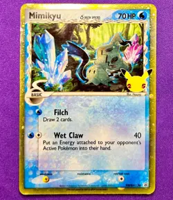 Mimikyu (Delta Species) SWSH136 Celebrations Promo Pokemon Card Holo | DMG Bent - Image 1