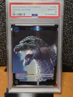 Godzilla (1995) PSA 10 GEM MT EBP01-038+ 1st Edition SP Godzilla Card Game 2025 - Image 1