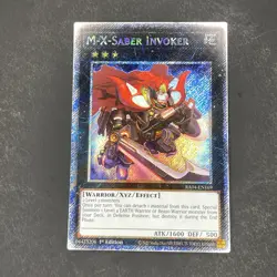 M-X-Saber Invoker 1st Edition Platinum Secret Rare RA04-EN169 Yu-Gi-Oh! - Image 1