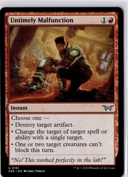 Untimely Malfunction Duskmourn: House of Horror Regular NM U 0161 - Image 1