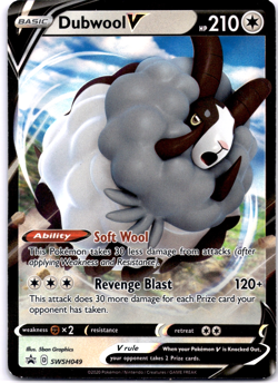 Pokemon TCG Dubwool V SWSH049 Sword & Shield Promo Holo Rare Near Mint - Image 1
