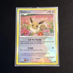 Pokemon Eevee Stamped Reverse Holo Platinum Promo Card 2009 - Image 1