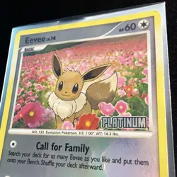 Pokemon Eevee Stamped Reverse Holo Platinum Promo Card 2009 - Image 4