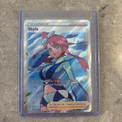 Skyla 72/72 Full Art Trainer - Ultra Rare Holo - Pokemon Shining Fates (creased) - Image 1