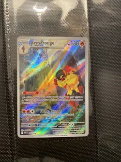 Pokemon Armarouge 203/198 Scarlet & Violet Base Illustration Rare NM Condition - Image 1