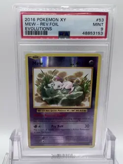 2016 Pokemon XY Evolutions Mew-Rev. Foil Evolutions PSA 9 #53 - Image 1