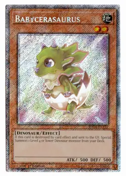 Yu-Gi-Oh! Babycerasaurus (Platinum Secret Rare) Platinum Secret Rare RA04-EN131 - Image 1
