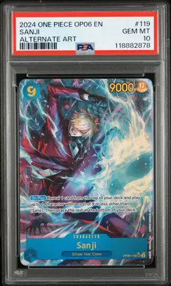 Sanji OP06-119 SEC Alt Art PSA 10 - One Piece Wings of the Captain 2024 English - Image 1