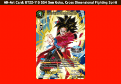 Alt Art Card: BT22-166 SS4 Son Goku, Cross Dimensional Fighting Spirit top 16 - Image 2