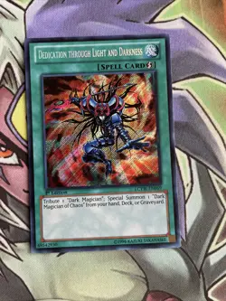 LCYW-EN069 Dedication Through Light And Darkness Secret 1st Edition NM Yugioh - Image 1