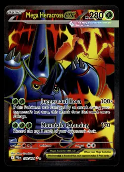 Mega Heracross ex 108/094 Ultra Rare Phantasmal Flames Pokemon Card - Image 1