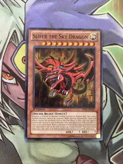BP02-EN127 Slifer the Sky Dragon Mosaic Rare 1st Edition NM Yugioh Card - Image 1