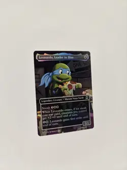 Leonardo, Leader in Blue Borderless Foil Teenage Mutant Ninja Turtles 0196 MTG - Image 2