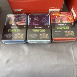 Magic The Gathering TEENAGE MUTANT NINJA TURTLES Tins Set OF 3!! - Image 1