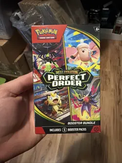 Pokemon TCG: Mega Evolution-Perfect Order Booster Bundle (6 Packs) New Sealed - Image 1
