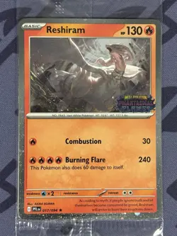Pokemon TCG - Reshiram 017/217 Stamped Promo - SEALED - Phantasmal Flames - Image 1