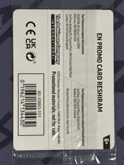 Pokemon TCG - Reshiram 017/217 Stamped Promo - SEALED - Phantasmal Flames - Image 2