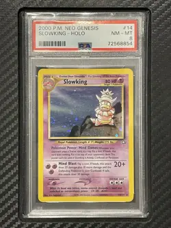 2000 PSA 8 Slowking #14 Holo Rare WOTC Pokemon Game Neo Genesis Unlimited - Image 1