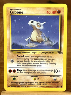 Pokemon TCG Cubone 50/64 Jungle Set Common LP - Image 1