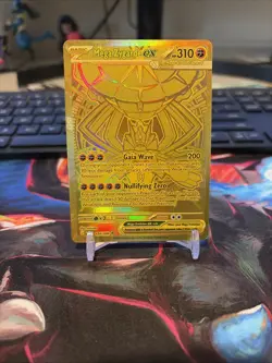 Pokemon TCG Mega Zygarde EX Gold Full Art Holo POR 124/088 Hyper Rare Gold - Image 1