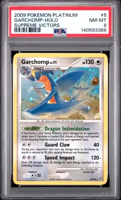 2009 Pokemon Platinum Supreme Victors 5/147 Garchomp Holo PSA 8 NM Rare VINTAGE - Image 1