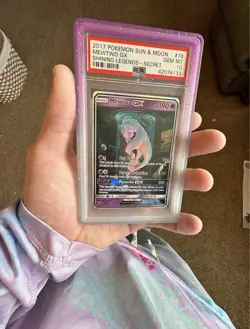 Pokemon Mewtwo GX 78/73 Shining Legends Secret Rare Holo PSA 10 - Image 1
