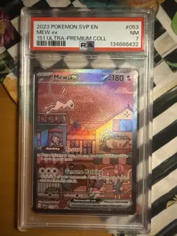 2023 POKEMON SVP EN-SV BLACK STAR PROMO 151 ULTRA-PREM COLL #053 MEW EX PSA 7 - Image 1